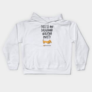 This Is My Dachshund Walking Outfit Kids Hoodie